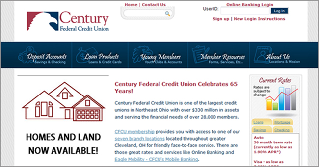 LKCS Designs New Website for Century FCU