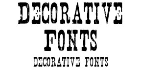 Example of Decorative Fonts