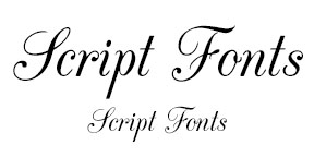 Example of Script Fonts