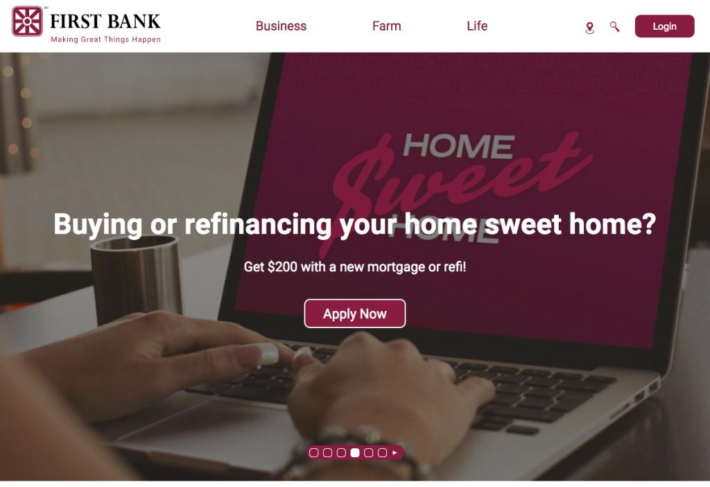 First Bank Website Design