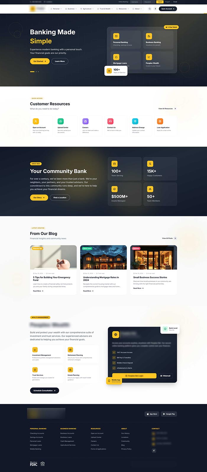 Example of a basic web design template created by AI.