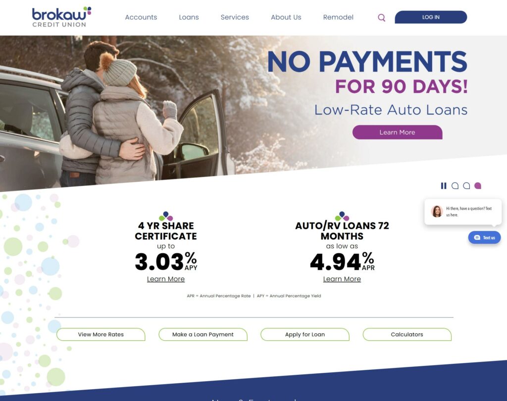 Brokaw Credit Union Website Design