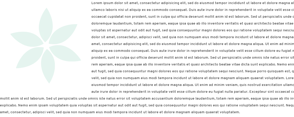 A paragraph of text wraps under an image with no curve