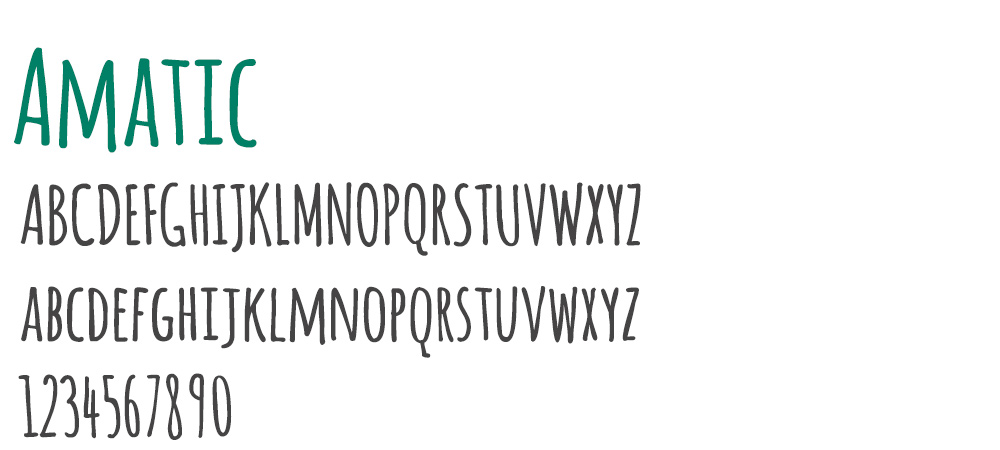 Amatic Font Example