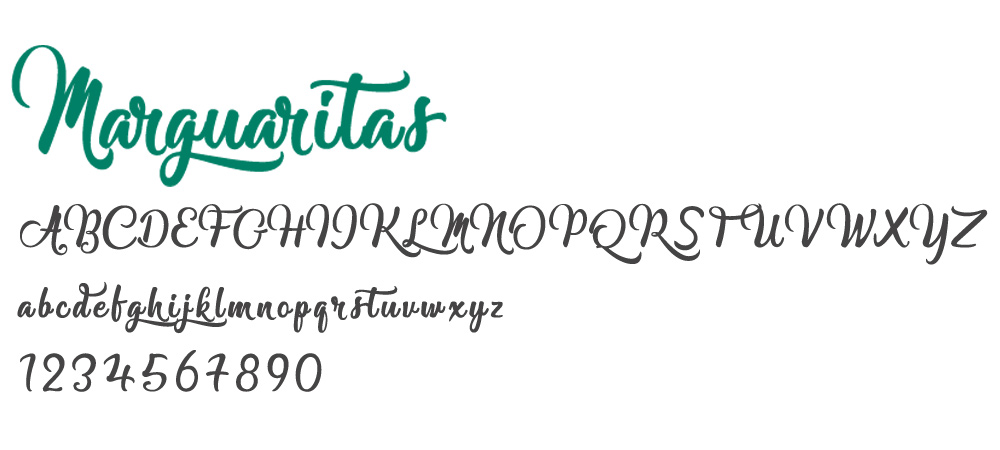 Marguaritas Font Example