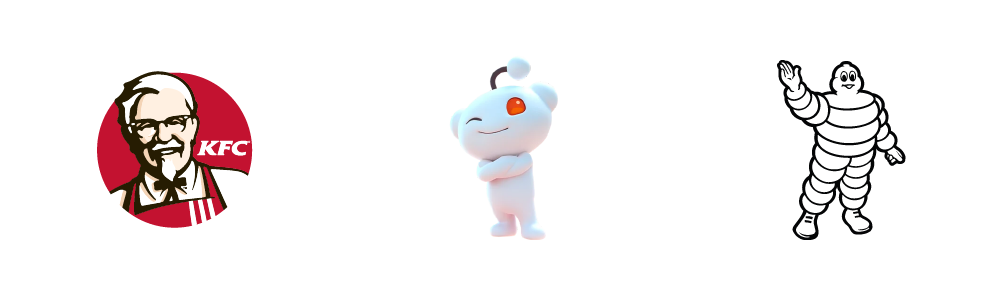 Image featuring KFC, Reddit, and Michelin logos.