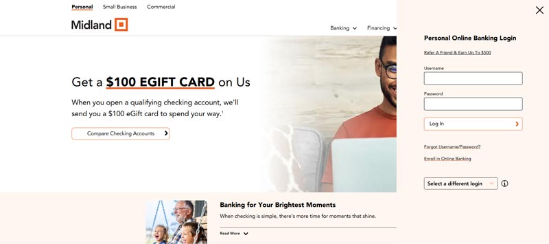 Midland States Bank Website Design