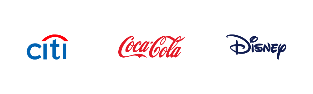 Image featuring Citi, Coca-Cola, and Disney's logos.